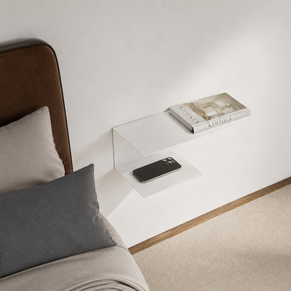 Glide Bedside Steel Shelf
