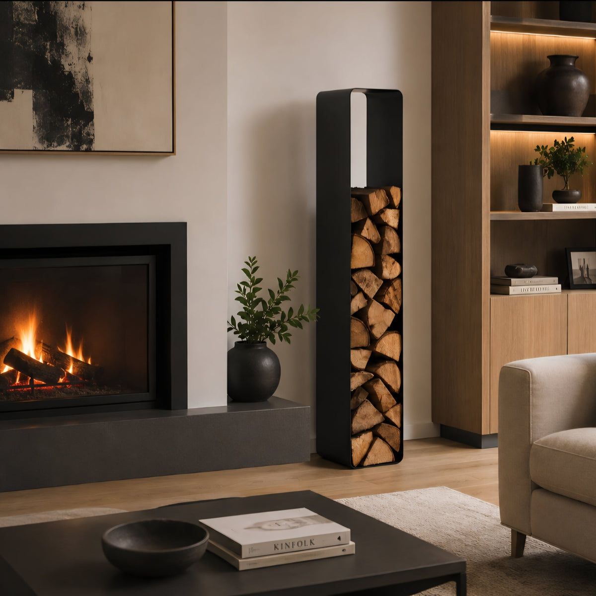 Rectangular Steel Wood Holder